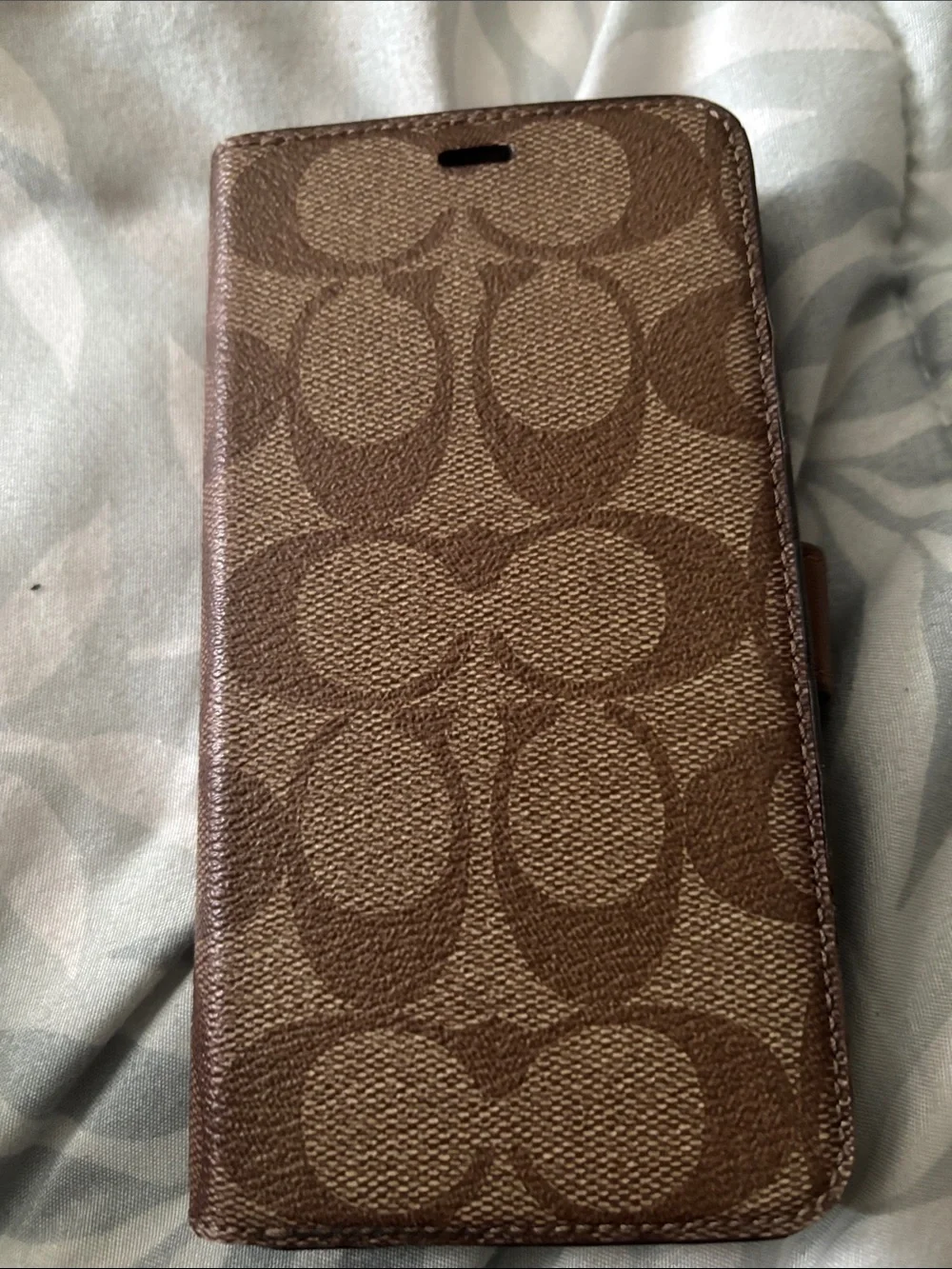 Coach Brown Signature Folio Phone Case